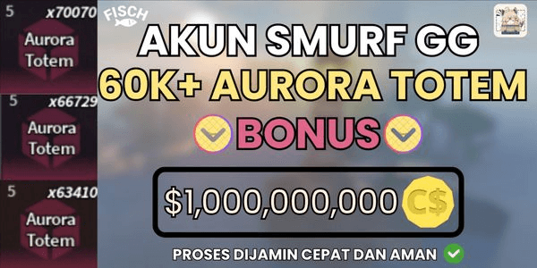 Gambar Product SMURF ACCOUNT 60k+ AURORA TOTEM & 1B COINS DATPOL