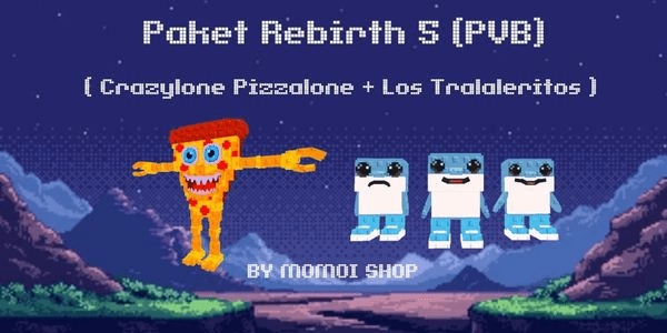 Gambar Product Paket Rebirth 5 ( Crazylone Pizzalone , Los Tralaleritos) | Plant Vs Brainrots