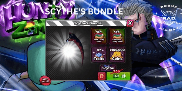 Gambar Product Scythe's Bundle - Hunty Zombie