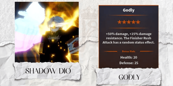 Godly ShadowDio | Mythic Trait - A Universal Time (AUT)