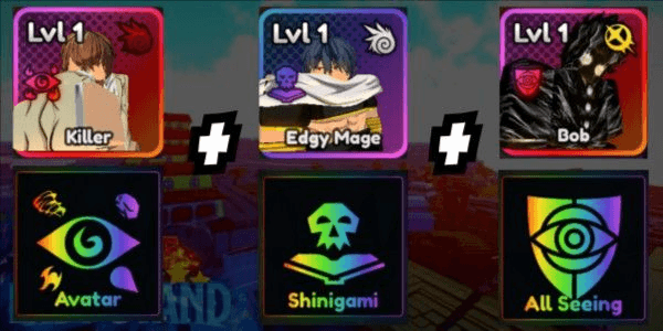 Gambar Product Akun Starter Anime Last Stand - Avatar Killer + Shinigami Edgy Mage + All Seeing Bob