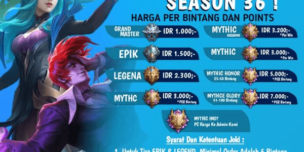 Gambar Product Paket Rank Mythic 1-Mythic 50