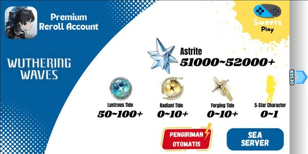 Gambar Product [SEA] Wuthering Waves Premium Reroll Account