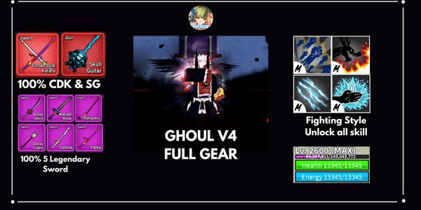 Gambar Product Account 10M Bounty Ghoul V4 + Draco V4 - Blox Fruits