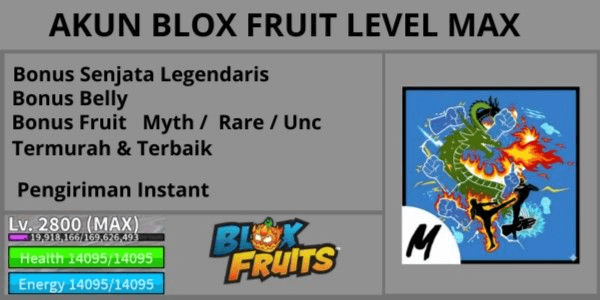Gambar Product Akun RBL Game Blox Fruit [Level MAX]