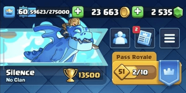Gambar Product ACCOUNT GG TROPHY 13500 | ACCOUNT LEVEL 60 | KING TOWER LEVEL 15 | 24 ELITE CARD | 21 EVO CARD | TOTAL MAX CARD 65