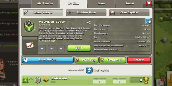 Clan Level 8 [ M3d4l of Cl4sh ]