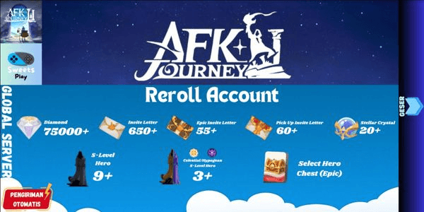 Gambar Product [GLOBAL] Afk Journey Starter Reroll Account