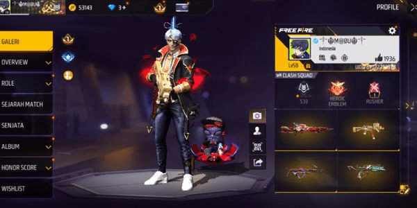 Gambar Product Cheap Quality Free Fire Account & Guaranteed