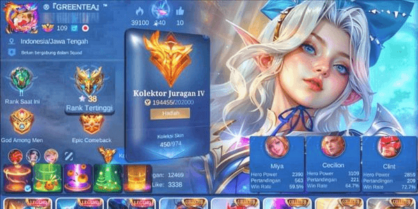 Gambar Product Akun mobile legends sultan murah