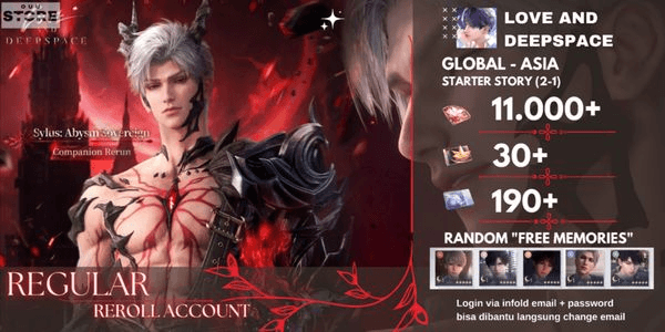 Gambar Product REROLL ASIA - LOVE AND DEEPSPACE REGULAR ACCOUNT