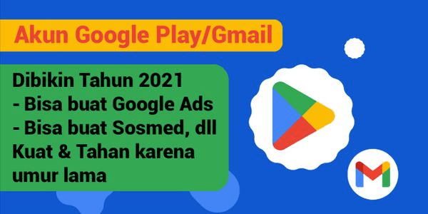 Gambar Product Old Google Play/Gmail Account