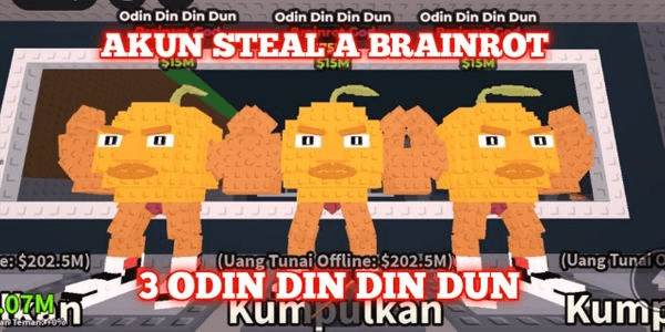 Gambar Product Akun Steal A Brainrot 3 Odin Din Din Dun