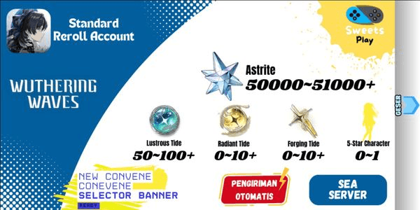 Gambar Product [SEA] Wuthering Waves Standard Reroll Account
