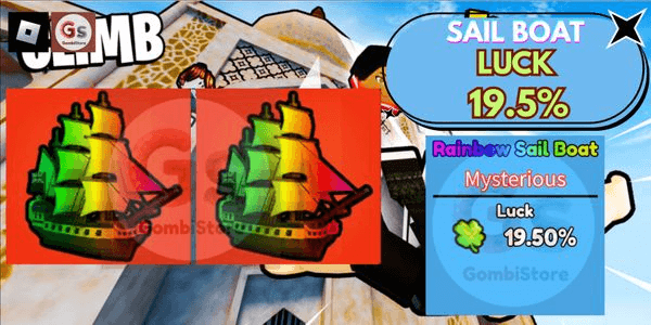 Gambar Product RAINBOW SAILBOAT Luck 19.5% - Climb and Jump Tower