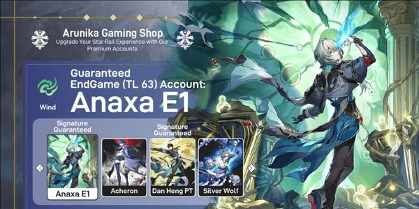 Gambar Product ENDGAME ACCOUNT - RATE ON (BANNER CHAR) - ANAXA E1 (SIGNATURE) + ACHERON + DAN HENG PT (SIGNATURE) + SILVER WOLF || CHECK DESCRIPTION FOR DETAILS [ASIA]