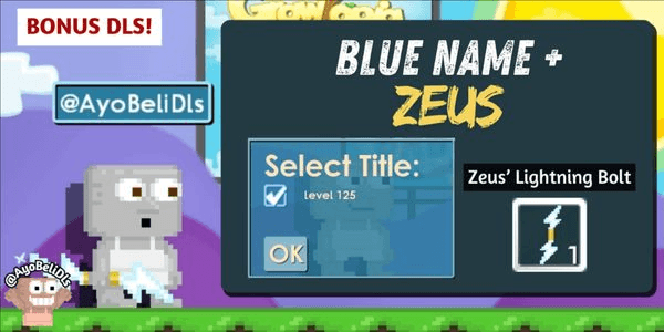 Gambar Product Akun Blue Name + Zeus Murah
