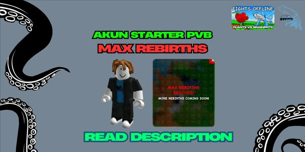 Gambar Product Akun Starter Max Rebirths [Plants Vs Brainrots]