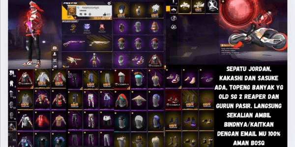 Gambar Product CHEAP FF GG ACCOUNT | SG2 REAPER AND DESERT