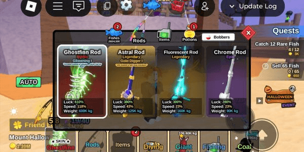Gambar Product Akun Ghostfin Rod Fish it!