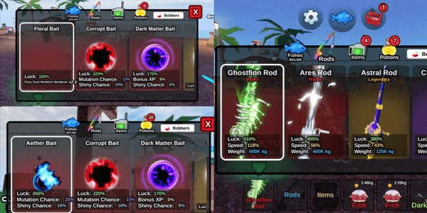 Gambar Product AKUN FISH IT! GHOSTFINN ROD + COIN 10M++