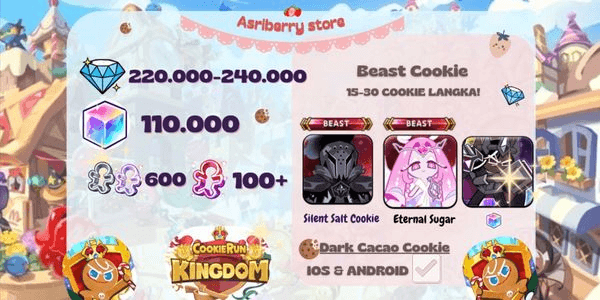 Gambar Product CRK Combo Beast Account (Eternal Sugar + Silent Salt) Cookie + Crystals