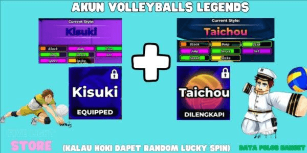 Gambar Product Taichou (Style) + Kisuki/Kimiro (Style) 0,02% |DATA POLOS +13 | INSTANT DELIVERY | NO SCRIPT | SAFE ACOUNT| - Volleyball Legends