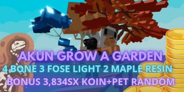 Gambar Product akun 4 Bone blossom 3 fose light 2 maple resin (grow a garden)