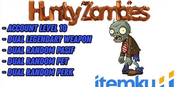 Gambar Product Hunty Zombie | Level 10 * Dual Legendary Weapon * Dual Random Pet * Dual Random Passive * Dual Random Perk