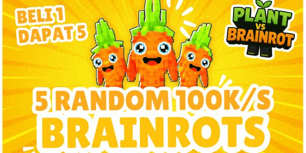Gambar Product 5 BRAINROTS 100K/S | RANDOM | PLANTS VS BRAINROTS