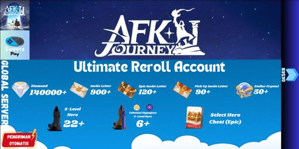 Gambar Product [GLOBAL] Afk Journey Ultimate Starter Reroll Account