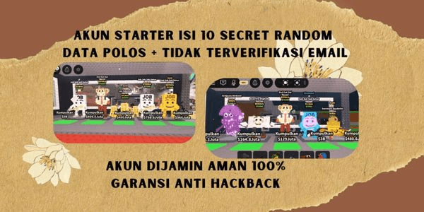 Gambar Product STARTER AKUN SAB ISI 10 SECRET - DATA POLOS GARANSI ANTI HACK BACK