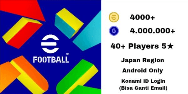 Gambar Product Akun Starter Coin eFootball Mobile Android (4000+ Coins)