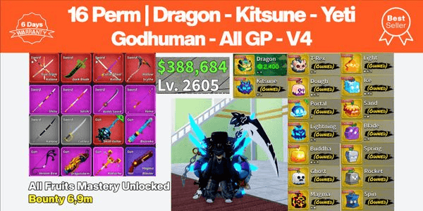 Gambar Product Akun Fruit Permanent - No 11 - Blox Fruits