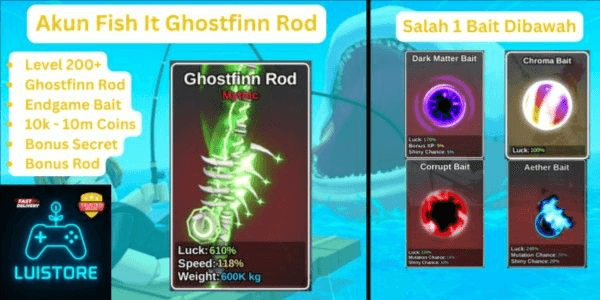 Gambar Product Akun Fish It - Ghostfinn Rod