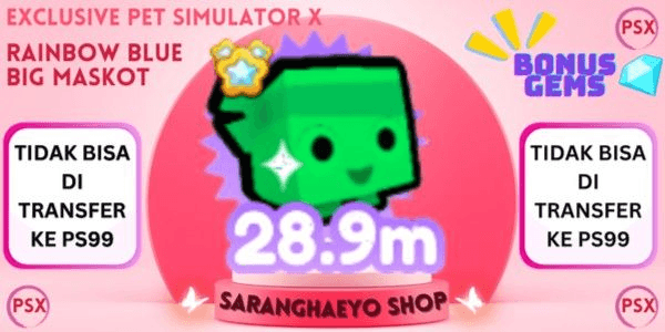 Gambar Product RAINBOW BLUE BIG MASKOT | Pet Simulator X < PSX >
