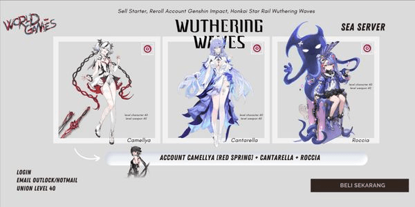 Gambar Product [Sea Server] Account Camellya [Red Spring] + Cantarella Union level 40+