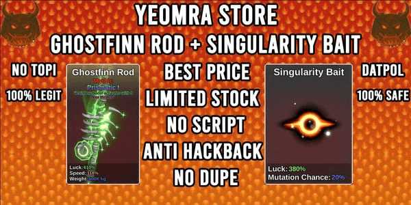 Gambar Product AKUN FISH IT! GHOSTFINN ROD + SINGULARITY BAIT