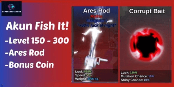 Gambar Product AKUN FISH IT! ARES ROD + CORRUPT BAIT