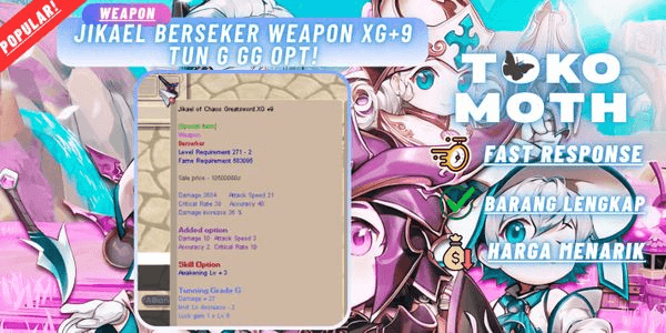 Gambar Product Jikael Berseker Weapon XG+9 tun G GG OPT!