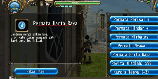 Gambar Product Account contains Wealth Gem (25% Boss Drop Rate)