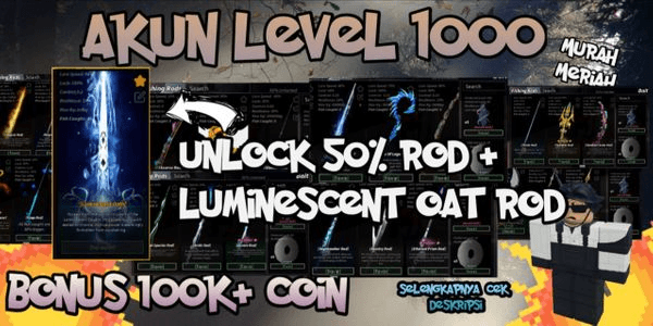 Gambar Product Akun Murah Fisch Level 1000 (Account Level Max)