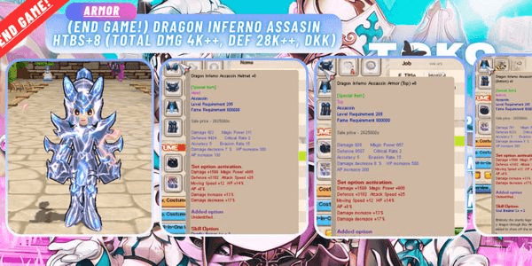 Gambar Product (END GAME!) Dragon Inferno Assassin HTBS+8 (Total DMG 4k++, Def 28k++, dkk)