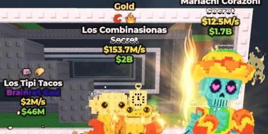 Gambar Product Steal A Brainrot The Combinations Gold 2 mutation (SECRET) 153.7m/s