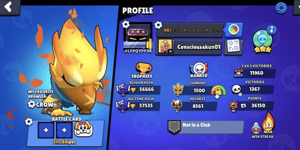 Gambar Product STRONG ACCOUNT 56K TROPHY |94 BRAWLERS|49 SUPERPOWER |40 HYPERCHARGED |9 MAX BRAWLERS |TOTAL SKIN 311