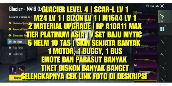 Gambar Product M416 GLACIER LEVEL 4 CHEAPEST TODAY