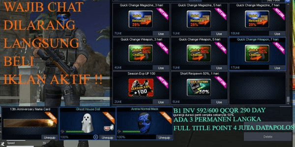 Gambar Product [TOLONGWAJIBCHAT] 1 STAR INVENTORY ALMOST MAX 592/600 QC QR 290 DAY+MASK, NAMECARD, PERMANENT ACCESSORIES FT POINT 4 MILLION RAW DATA