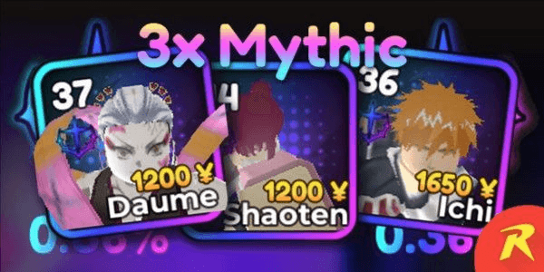 Gambar Product Akun Anime Crusaders 3x Mythic (DAKI + SHAOTEN + ICHIGO)