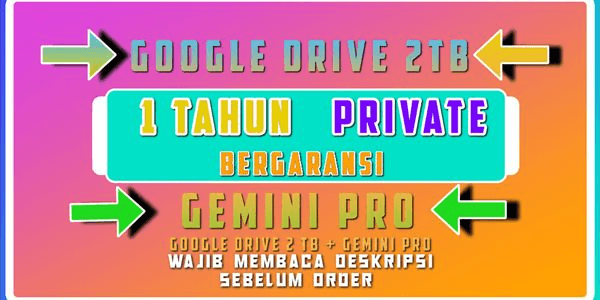 Gambar Product GOOGLE DRIVE 2TB + GEMINI PRO 1 YEAR PRIVATE