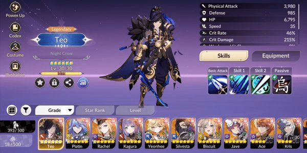 Gambar Product (Global) 19 Legendary Heroes. Teo Tc6 + Platin Tc1 + Rachel Tc1 + Kagura + Yeonhee + Silvesta + Biscuit + Jave + Kris + Shane Tc1 + Lina Tc1 - 08